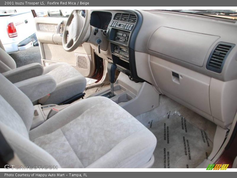 Foxfire Red Mica / Beige 2001 Isuzu Trooper LS