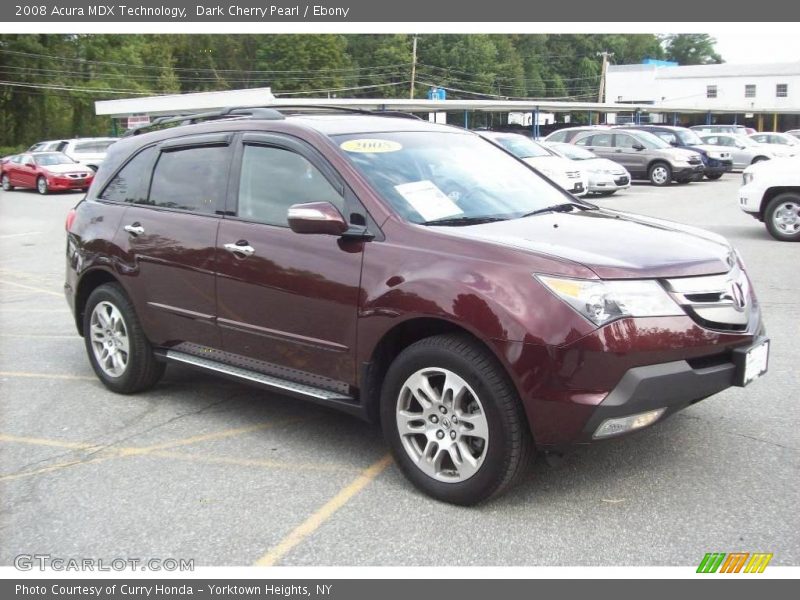 Dark Cherry Pearl / Ebony 2008 Acura MDX Technology
