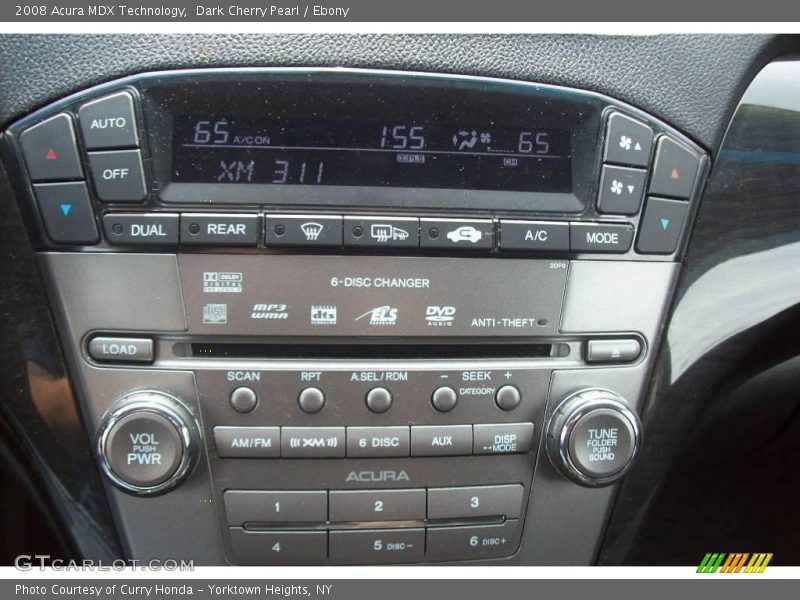 Dark Cherry Pearl / Ebony 2008 Acura MDX Technology