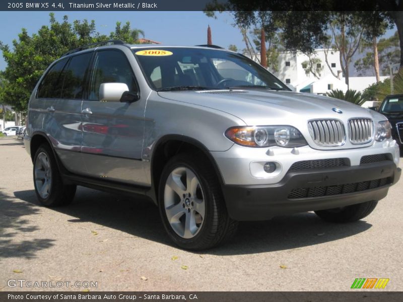Titanium Silver Metallic / Black 2005 BMW X5 4.4i