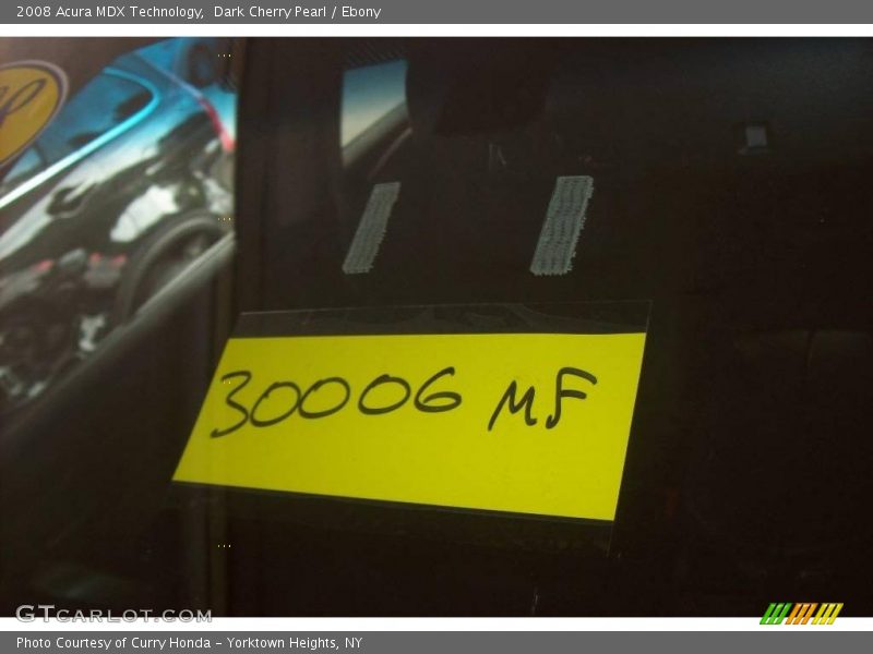Dark Cherry Pearl / Ebony 2008 Acura MDX Technology