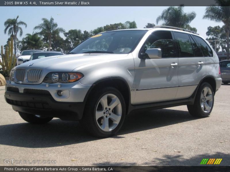 Titanium Silver Metallic / Black 2005 BMW X5 4.4i