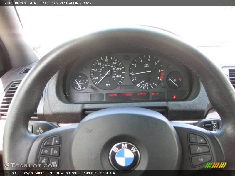 Titanium Silver Metallic / Black 2005 BMW X5 4.4i