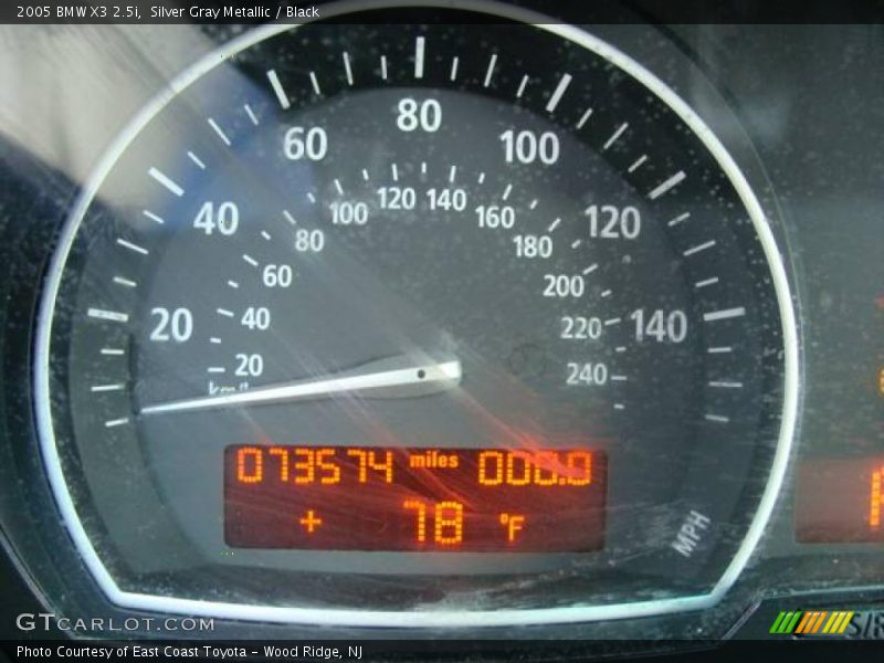 Silver Gray Metallic / Black 2005 BMW X3 2.5i