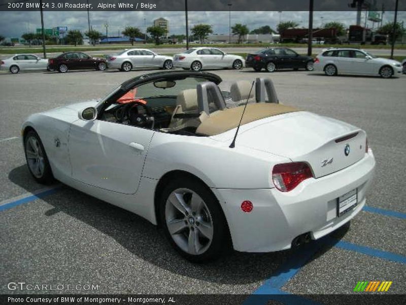 Alpine White / Beige 2007 BMW Z4 3.0i Roadster