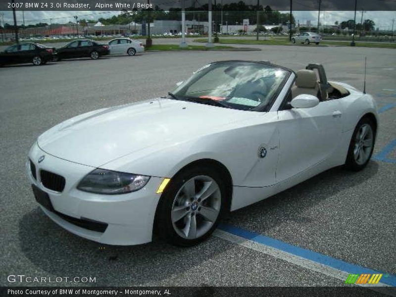 Alpine White / Beige 2007 BMW Z4 3.0i Roadster