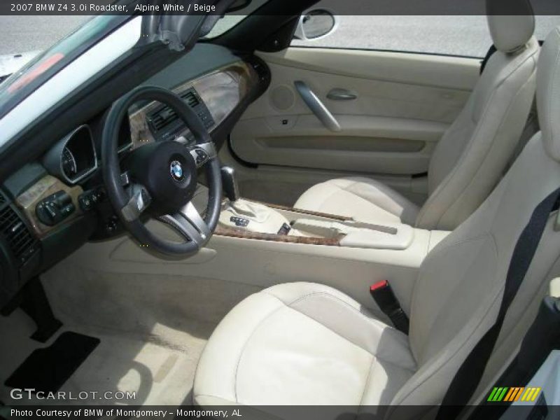 Alpine White / Beige 2007 BMW Z4 3.0i Roadster