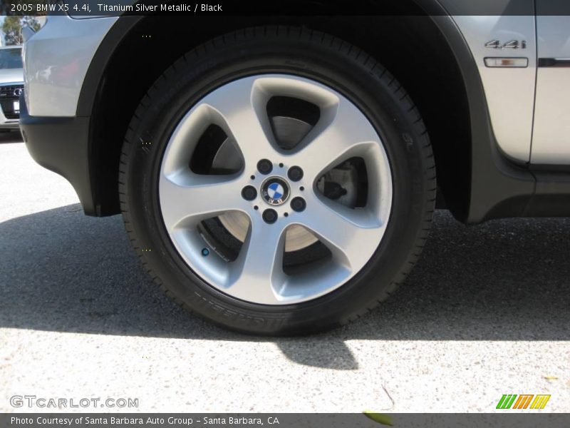 Titanium Silver Metallic / Black 2005 BMW X5 4.4i