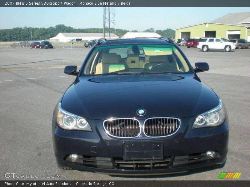Monaco Blue Metallic / Beige 2007 BMW 5 Series 530xi Sport Wagon