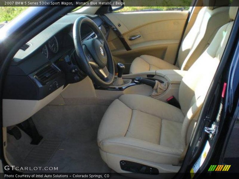 Monaco Blue Metallic / Beige 2007 BMW 5 Series 530xi Sport Wagon