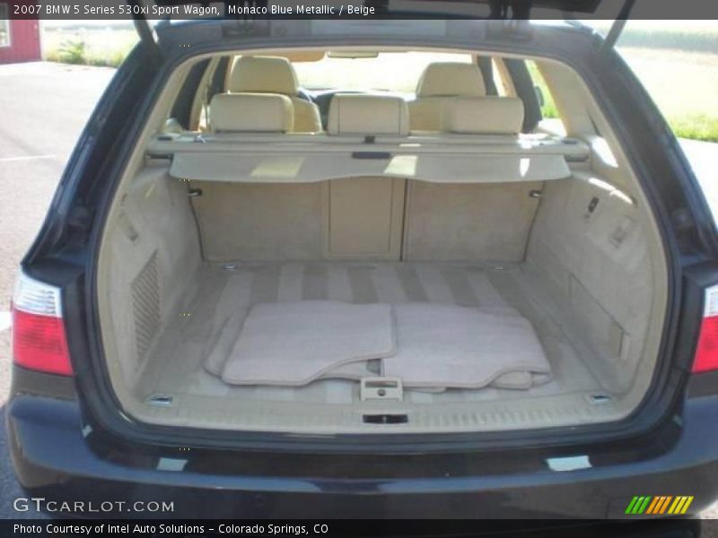 Monaco Blue Metallic / Beige 2007 BMW 5 Series 530xi Sport Wagon