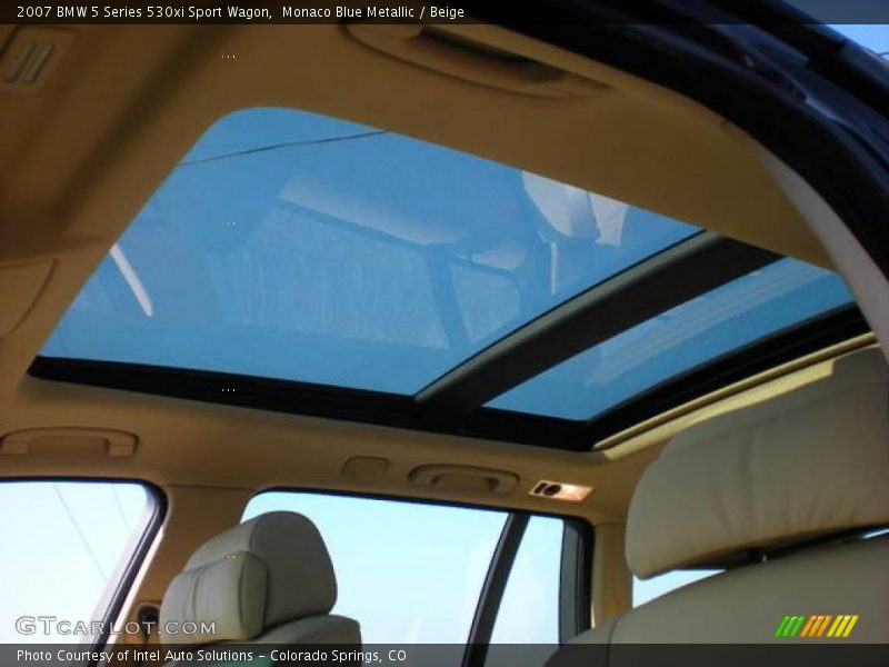 Monaco Blue Metallic / Beige 2007 BMW 5 Series 530xi Sport Wagon