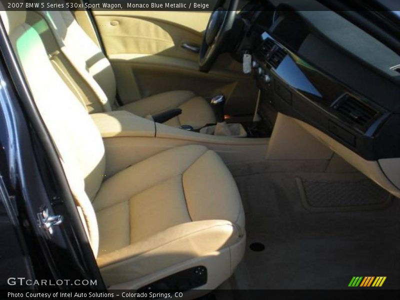Monaco Blue Metallic / Beige 2007 BMW 5 Series 530xi Sport Wagon