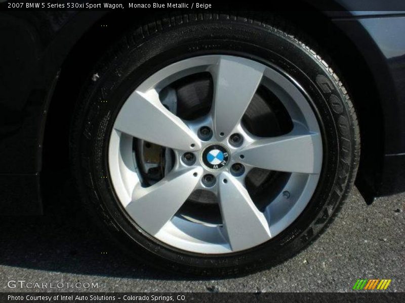 Monaco Blue Metallic / Beige 2007 BMW 5 Series 530xi Sport Wagon
