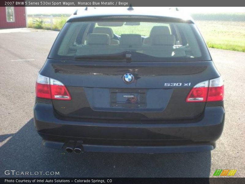 Monaco Blue Metallic / Beige 2007 BMW 5 Series 530xi Sport Wagon