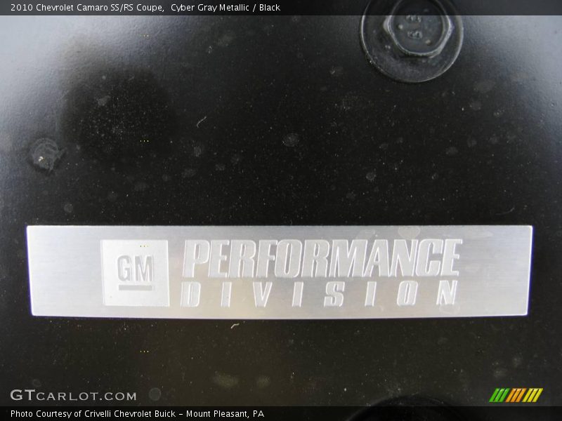 Cyber Gray Metallic / Black 2010 Chevrolet Camaro SS/RS Coupe