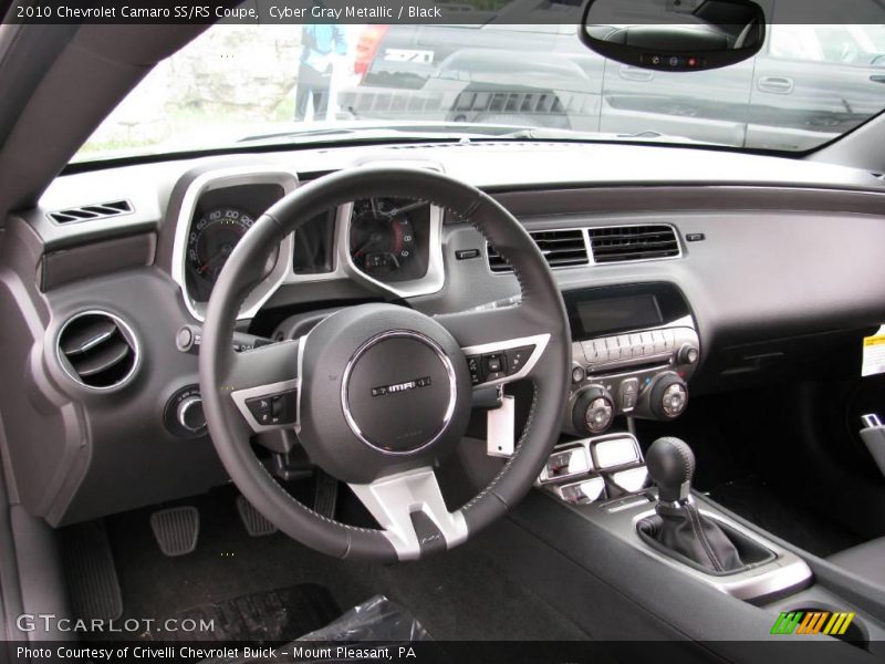 Cyber Gray Metallic / Black 2010 Chevrolet Camaro SS/RS Coupe
