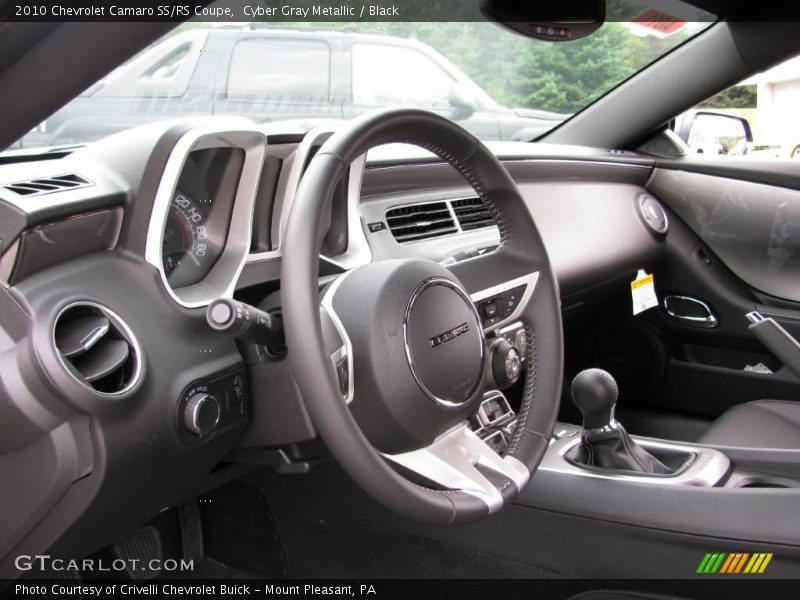 Cyber Gray Metallic / Black 2010 Chevrolet Camaro SS/RS Coupe