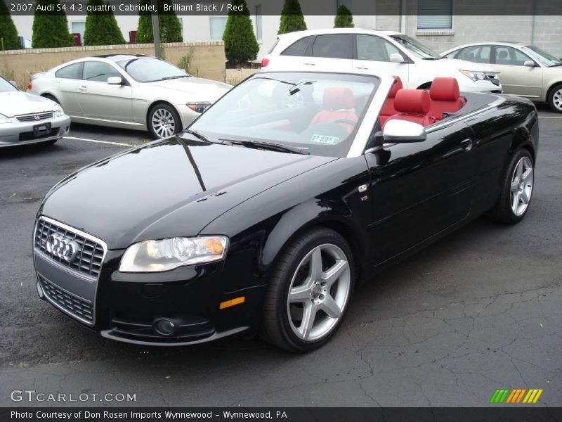 Brilliant Black / Red 2007 Audi S4 4.2 quattro Cabriolet