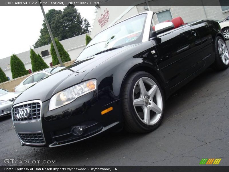 Brilliant Black / Red 2007 Audi S4 4.2 quattro Cabriolet