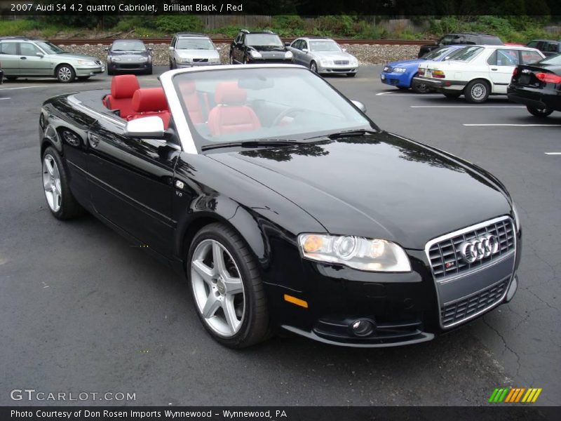 Brilliant Black / Red 2007 Audi S4 4.2 quattro Cabriolet