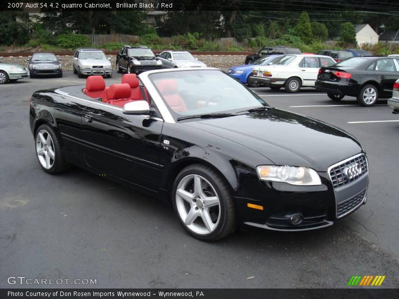 Brilliant Black / Red 2007 Audi S4 4.2 quattro Cabriolet