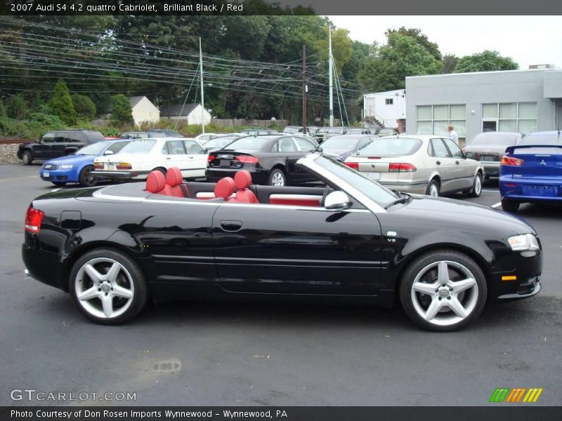 Brilliant Black / Red 2007 Audi S4 4.2 quattro Cabriolet