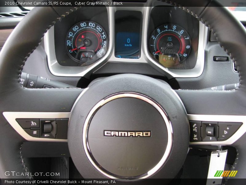 Cyber Gray Metallic / Black 2010 Chevrolet Camaro SS/RS Coupe