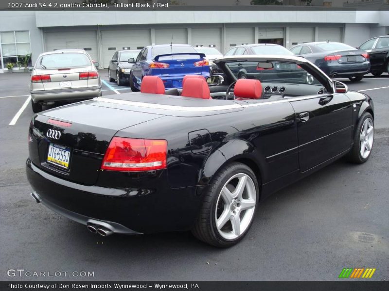 Brilliant Black / Red 2007 Audi S4 4.2 quattro Cabriolet