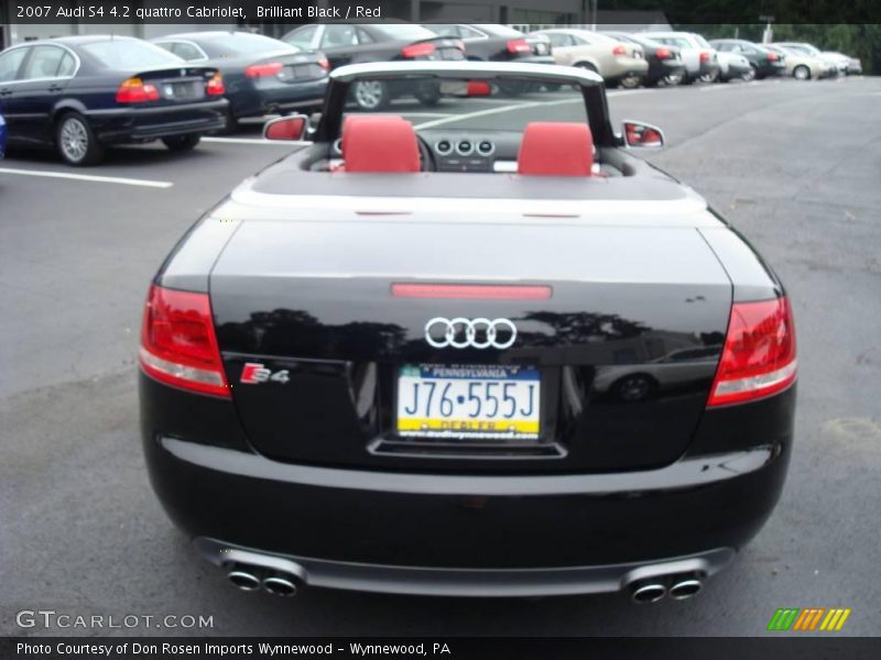 Brilliant Black / Red 2007 Audi S4 4.2 quattro Cabriolet