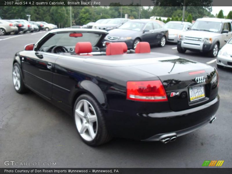 Brilliant Black / Red 2007 Audi S4 4.2 quattro Cabriolet
