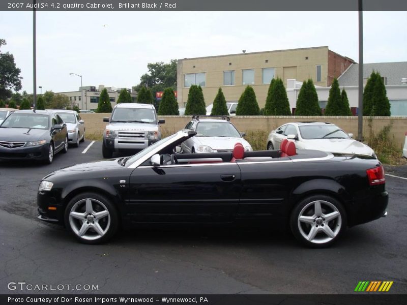 Brilliant Black / Red 2007 Audi S4 4.2 quattro Cabriolet