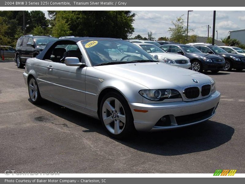 Titanium Silver Metallic / Grey 2004 BMW 3 Series 325i Convertible