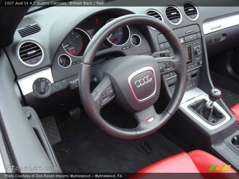 Brilliant Black / Red 2007 Audi S4 4.2 quattro Cabriolet