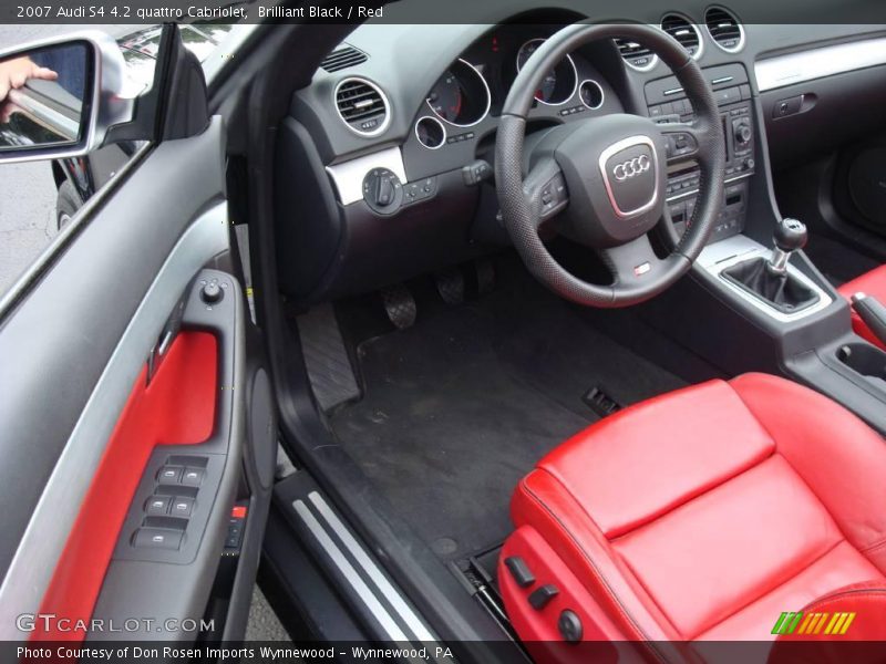 Brilliant Black / Red 2007 Audi S4 4.2 quattro Cabriolet