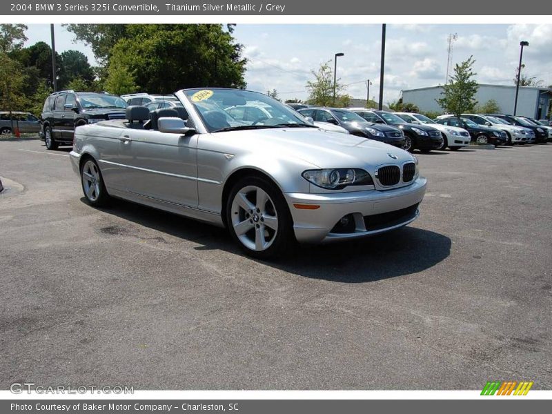 Titanium Silver Metallic / Grey 2004 BMW 3 Series 325i Convertible