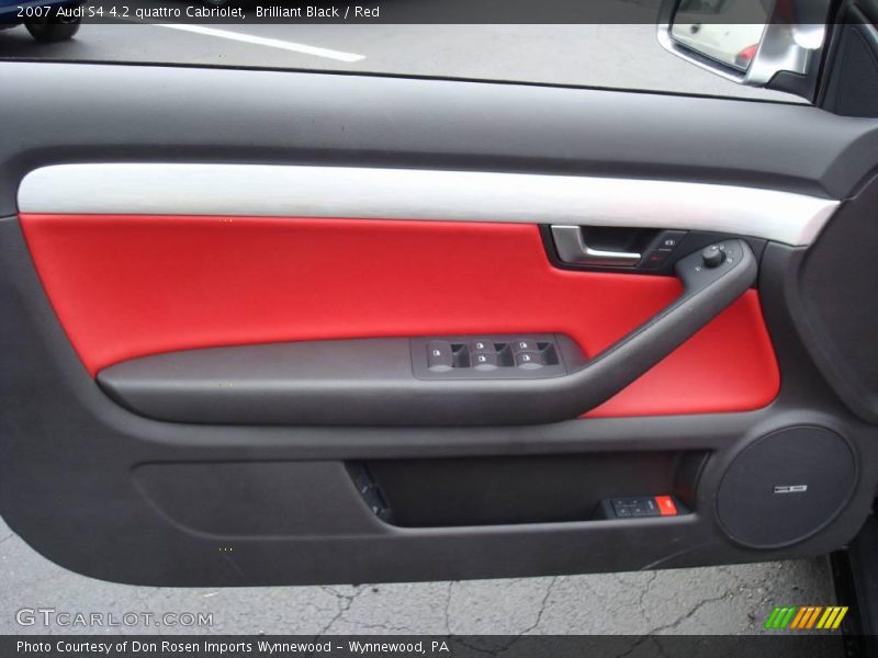 Brilliant Black / Red 2007 Audi S4 4.2 quattro Cabriolet