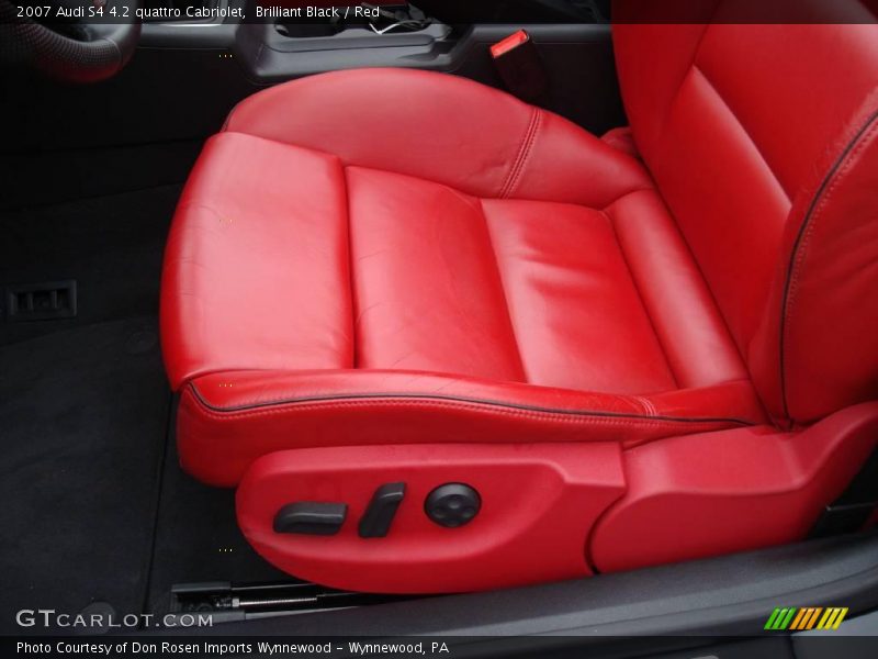 Brilliant Black / Red 2007 Audi S4 4.2 quattro Cabriolet