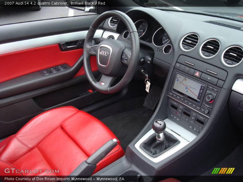 Brilliant Black / Red 2007 Audi S4 4.2 quattro Cabriolet