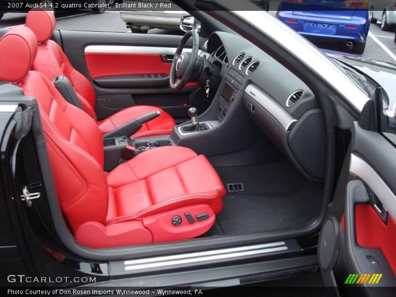 Brilliant Black / Red 2007 Audi S4 4.2 quattro Cabriolet