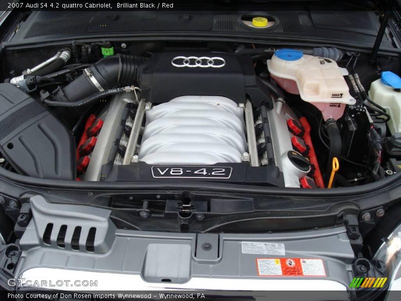 Brilliant Black / Red 2007 Audi S4 4.2 quattro Cabriolet