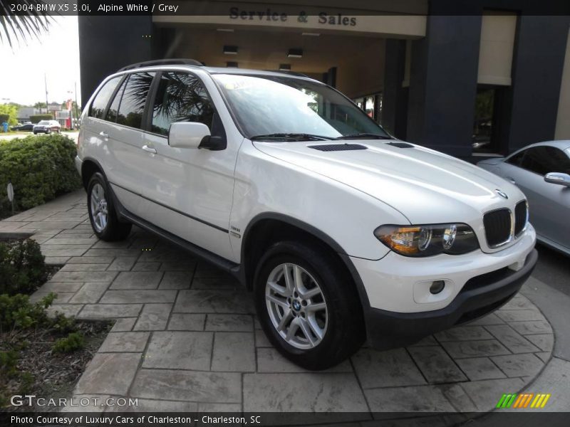 Alpine White / Grey 2004 BMW X5 3.0i