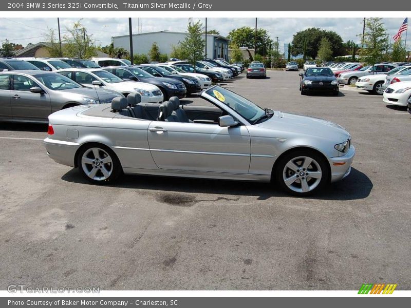 Titanium Silver Metallic / Grey 2004 BMW 3 Series 325i Convertible