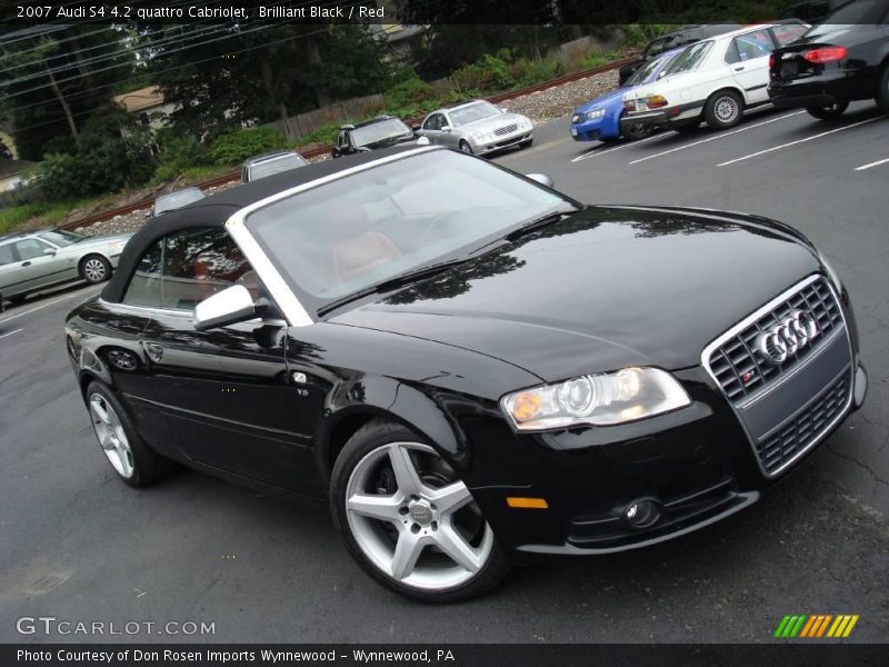 Brilliant Black / Red 2007 Audi S4 4.2 quattro Cabriolet