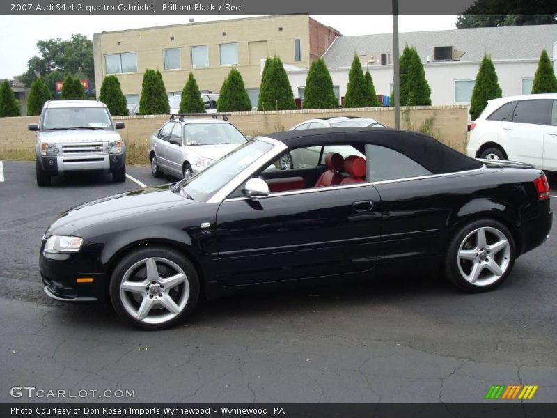Brilliant Black / Red 2007 Audi S4 4.2 quattro Cabriolet