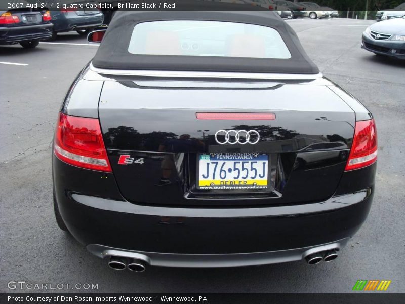 Brilliant Black / Red 2007 Audi S4 4.2 quattro Cabriolet