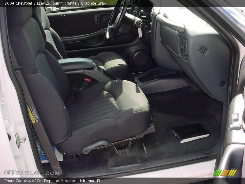 Summit White / Graphite Gray 2004 Chevrolet Blazer LS
