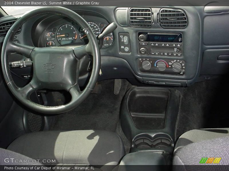 Summit White / Graphite Gray 2004 Chevrolet Blazer LS