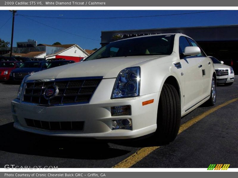 White Diamond Tricoat / Cashmere 2009 Cadillac STS V6