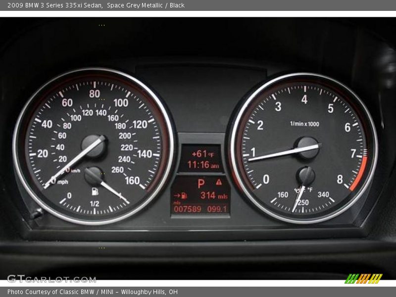 Space Grey Metallic / Black 2009 BMW 3 Series 335xi Sedan